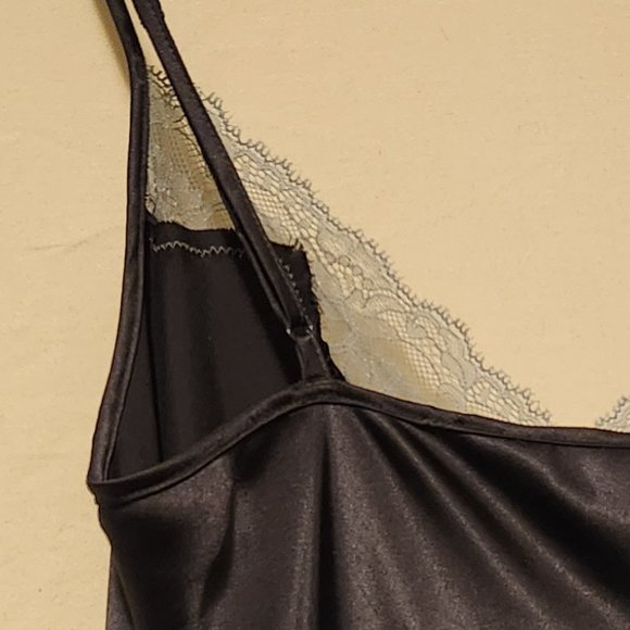 Grey and cream satin lace slip dress - Picture 10 of 14